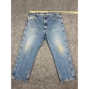 Red Kap Jeans Mens 42x30 Light Wash Straight Leg Workwear Denim Pants Durable